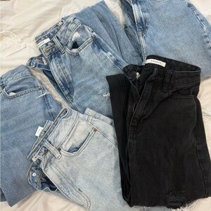 PacSun Skinny Black and Blue Jeans